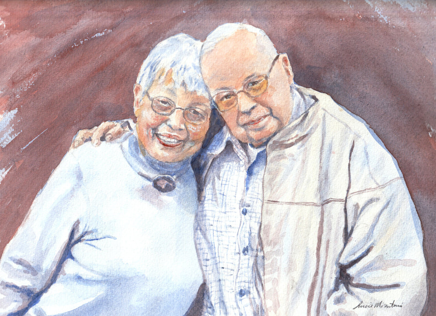 50th Anniversary portrait of a couple