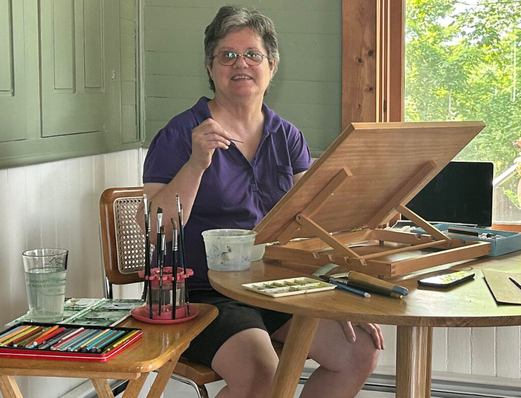 Painting with watercolor