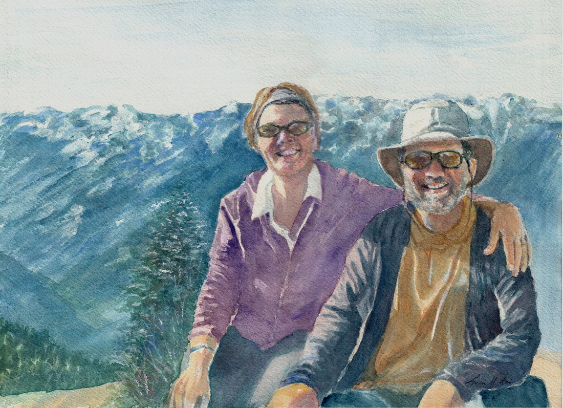 Couple in Canadian Rockies Mountains