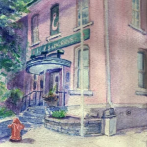 Red Hook village building, NY