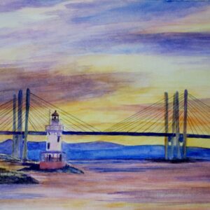 Mario Cuomo Bridge in the sunset