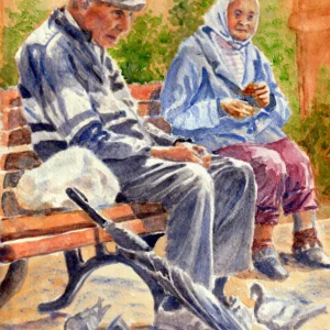 The old couple portrait