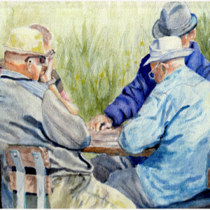 senior citizen playing together